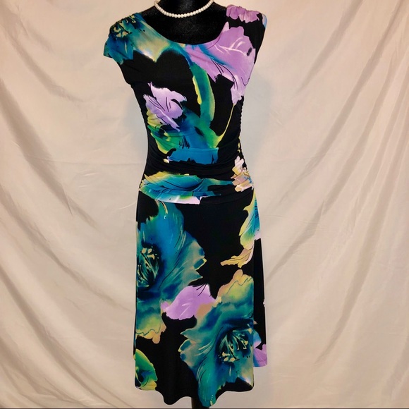🌺EUC En Focus Studio multi-color Ruched Dress 8🌺 - Picture 4 of 8